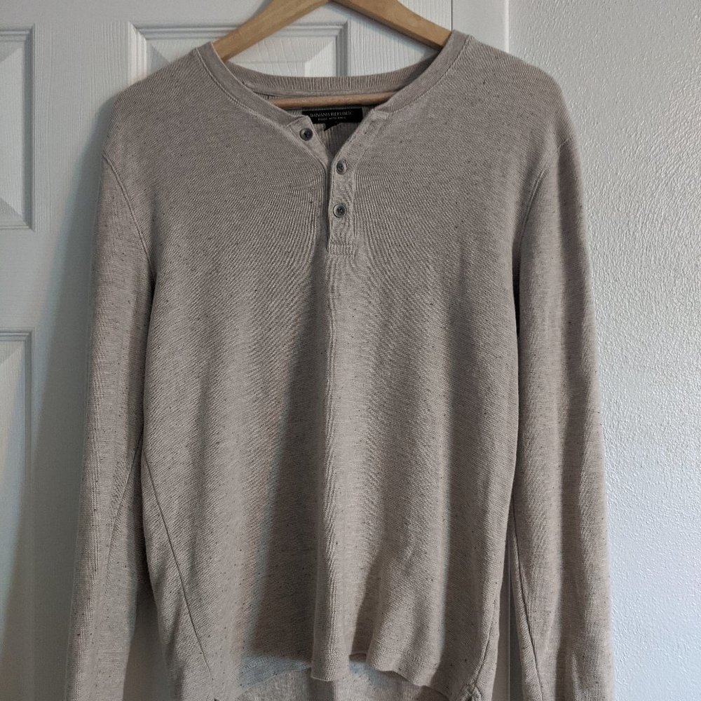 Waffle-Knit Cotton-Modal Henley T-Shirt